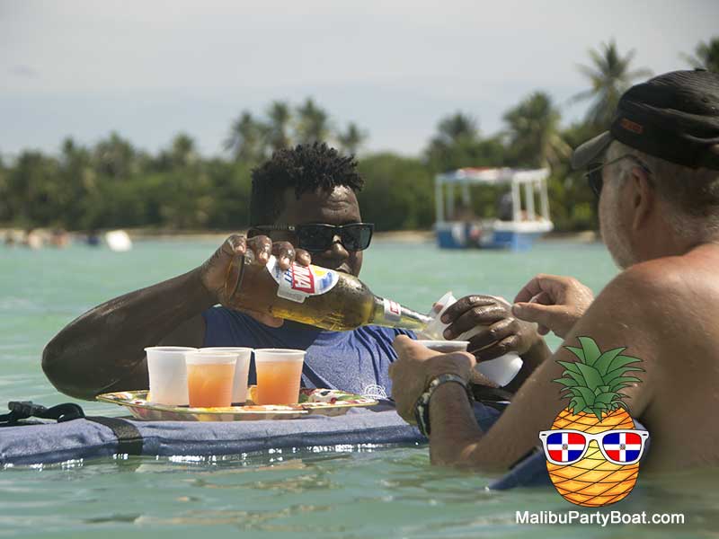 Floating bar in the Caribbean