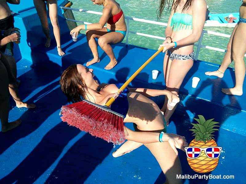 Limbo fun on the party boat
