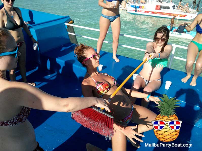 Limbo party on the Malibu Party Boat